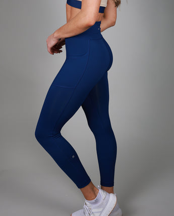 side of blue legging