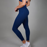 side of blue legging