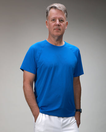 mens blue shirt front