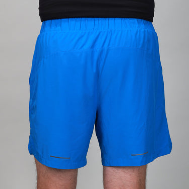 back of blue baseline short 