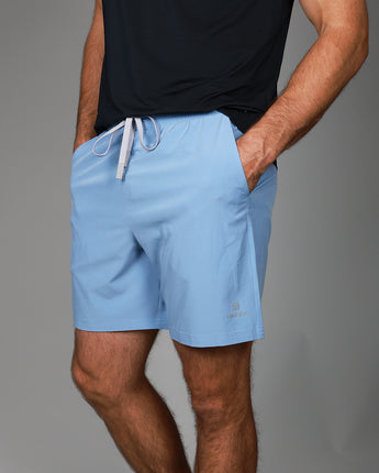 front of cloud blue kick it short 