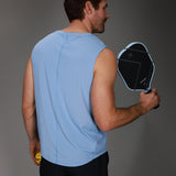 back of blue dink tank 