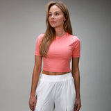 coral crop tee front