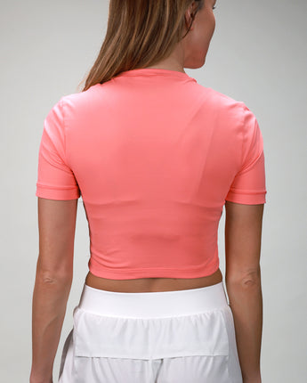 coral crop tee back 