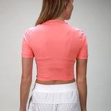 coral crop tee back 