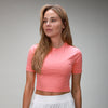 coral crop tee front