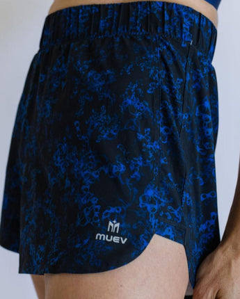 Blue floral shorts on a person