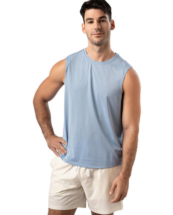 Cloud Blue Pickleball Dink Tank on a person 