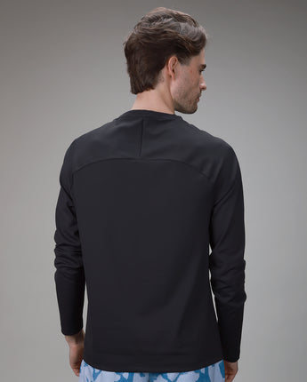 back of black bonded pocket long sleeve