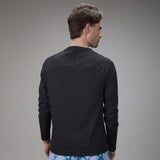 back of black bonded pocket long sleeve