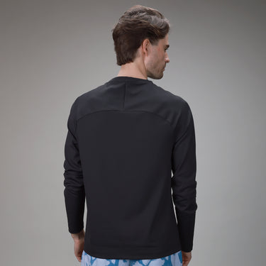 back of black bonded pocket long sleeve