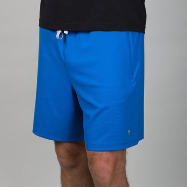 Bright blue short front side