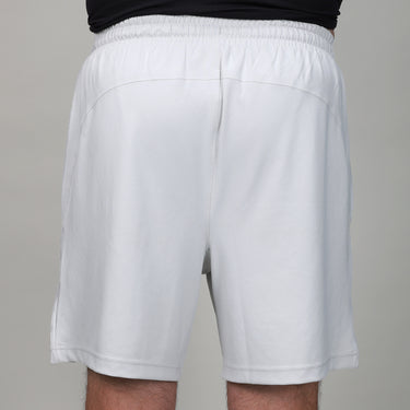 back of grey bonded short 
