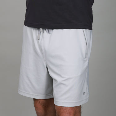 front of grey bonded short 