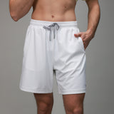 front of white bonded short 