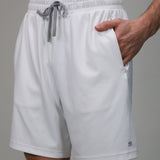 front of white bonded short 