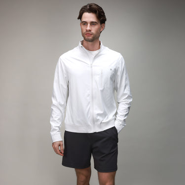 full view of black bonded short 