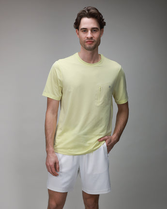 Flex Bonded Pocket Tee | Citron - MUEV