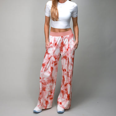 floral wide leg pant front