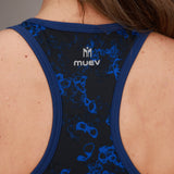 floral blue tank racerback