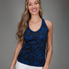 floral blue tank 