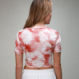 floral crop tee shirt back 