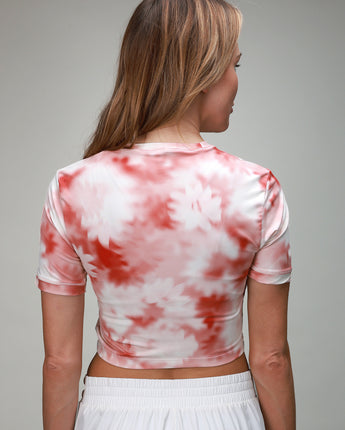 floral crop tee shirt back 