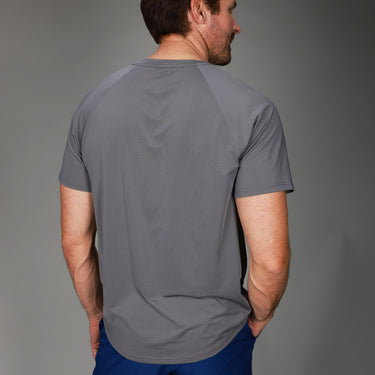 back of grey dink tee