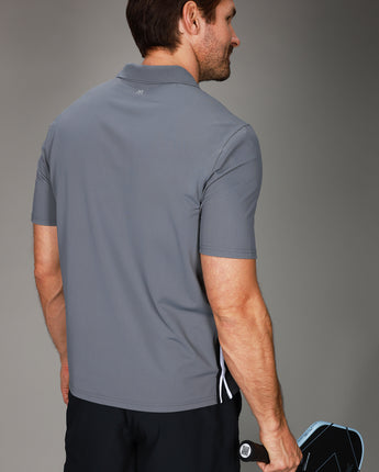 back of grey polo
