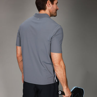 back of grey polo