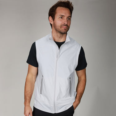 front of grey SAS full zip vest 