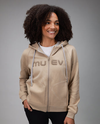 Women's Off Court Full Zip Hoodie | Khaki