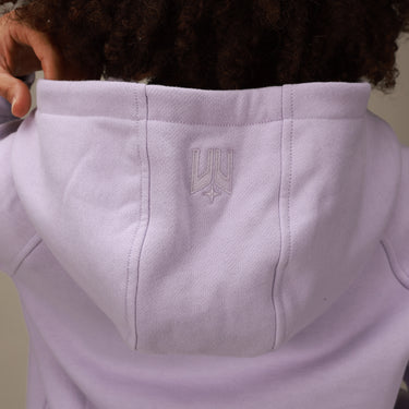 back of lilac hoodie full zip 