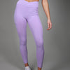 V Cross Over Leggings | Lilac Purple