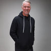 front of black hoodie full zip 