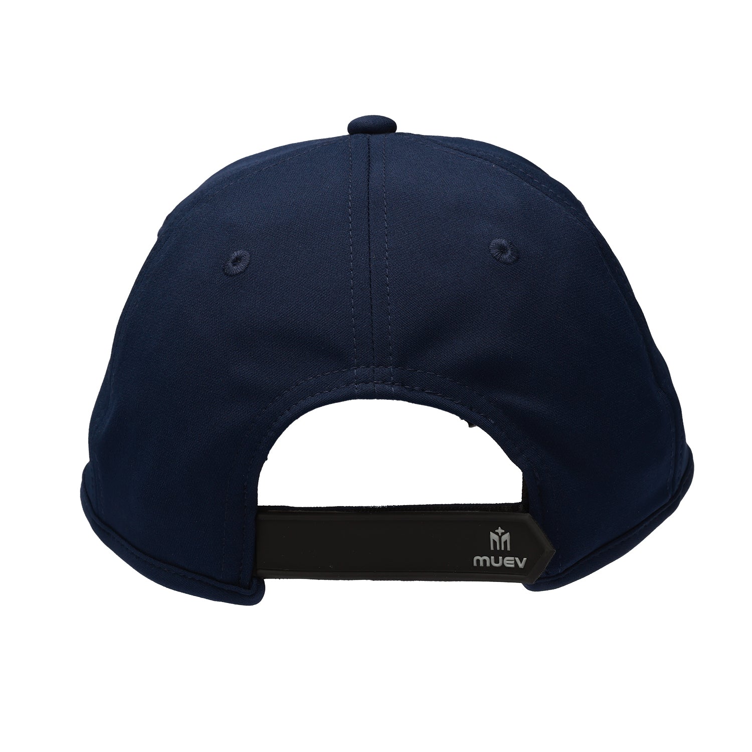 back of navy muev hat 