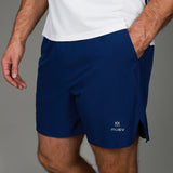 front of navy baseline short