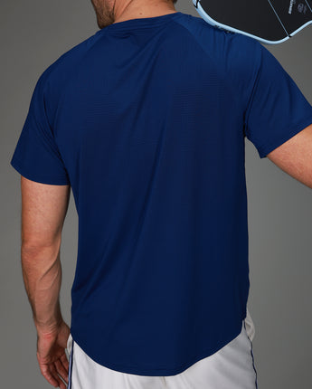 back of navy dink tee