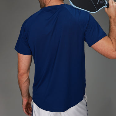 back of navy dink tee