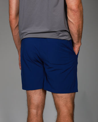 back of navy kick it short 