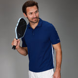 front of navy polo 