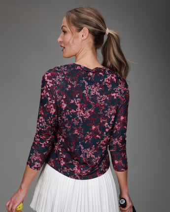 back of pick floral long sleeve