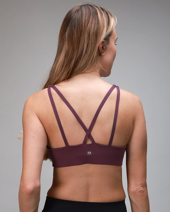 Plum sports bra back