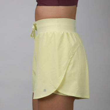 side of yellow short 