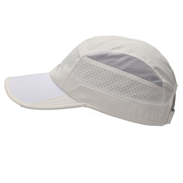 side of white mesh hat