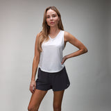 white performance tank top loose fit 
