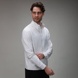 side of white full zip jacket