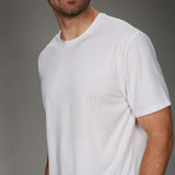 front of white chevron tee