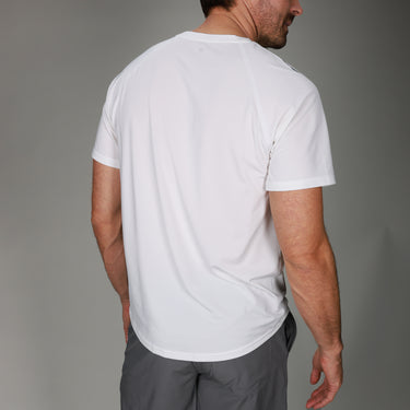 back of white dink tee