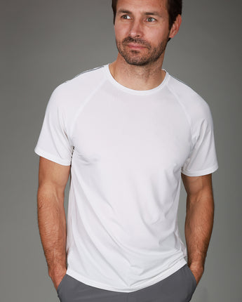 front of white dink tee
